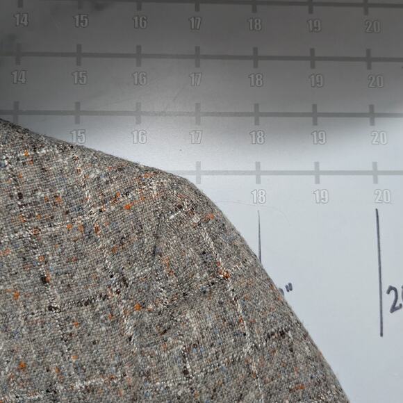 Vintage 70s Stonefield Tweed Blazer Skirt Suit Womens S Tan 2 Piece Jacket Coat - Picture 16 of 16